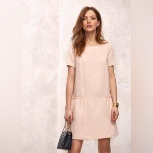 Sezane Sz S 36 Dusty Pink Duomo Textured Feminine Romantic Mini Dress